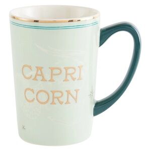 XO, Sienna CAPRICORN Zodiac Ceramic Mug Teal Green14.5oz BNIB